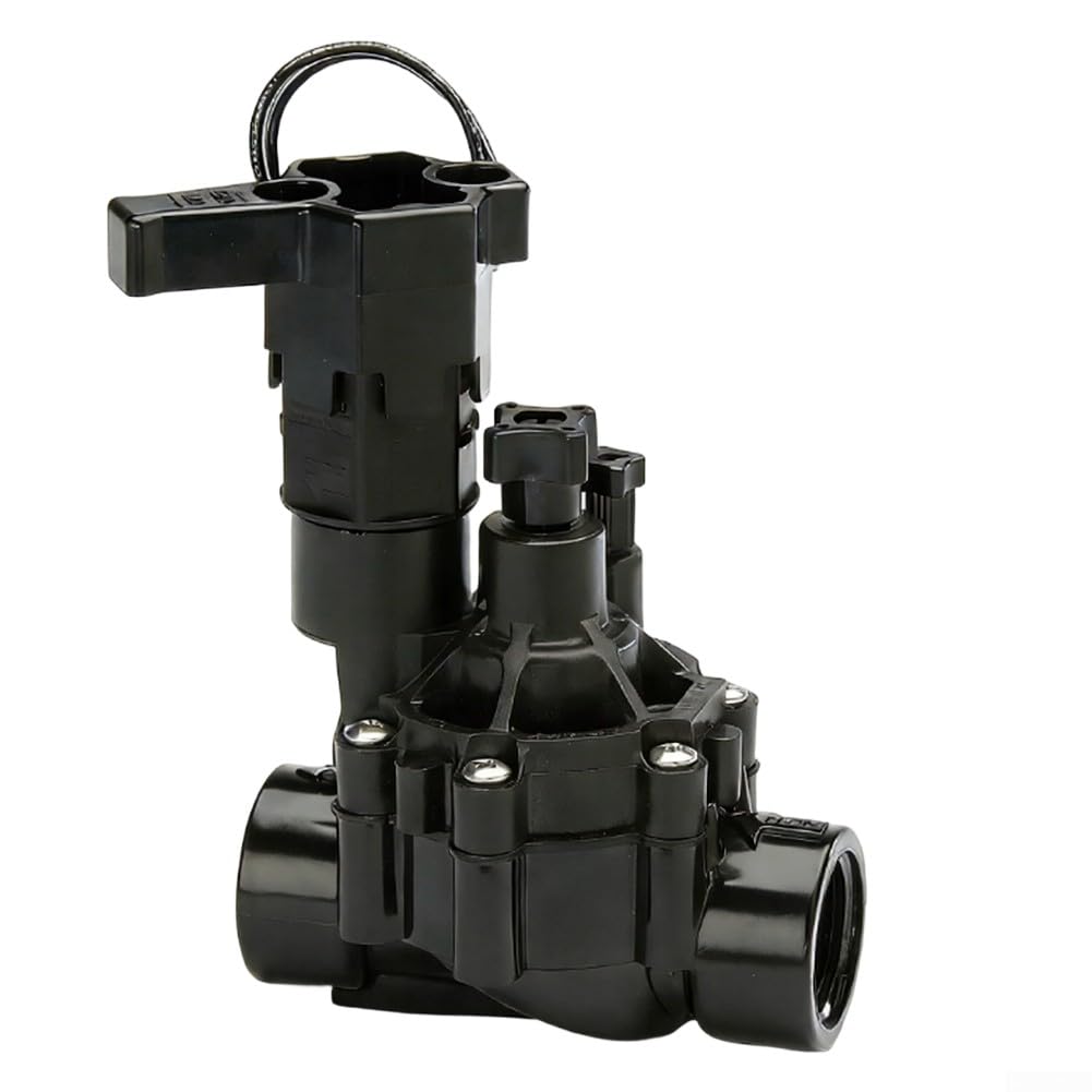 Électrovanne d'arrosage automatique CP100 à action directe avec design à débit inversé pour aménagement paysager et arrosage de jardin Noir