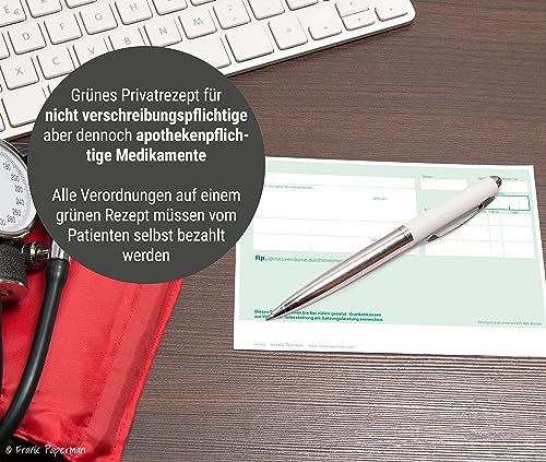 Recette privée verte DIN A6 - Recommandation médicale 275 feuilles - 4
