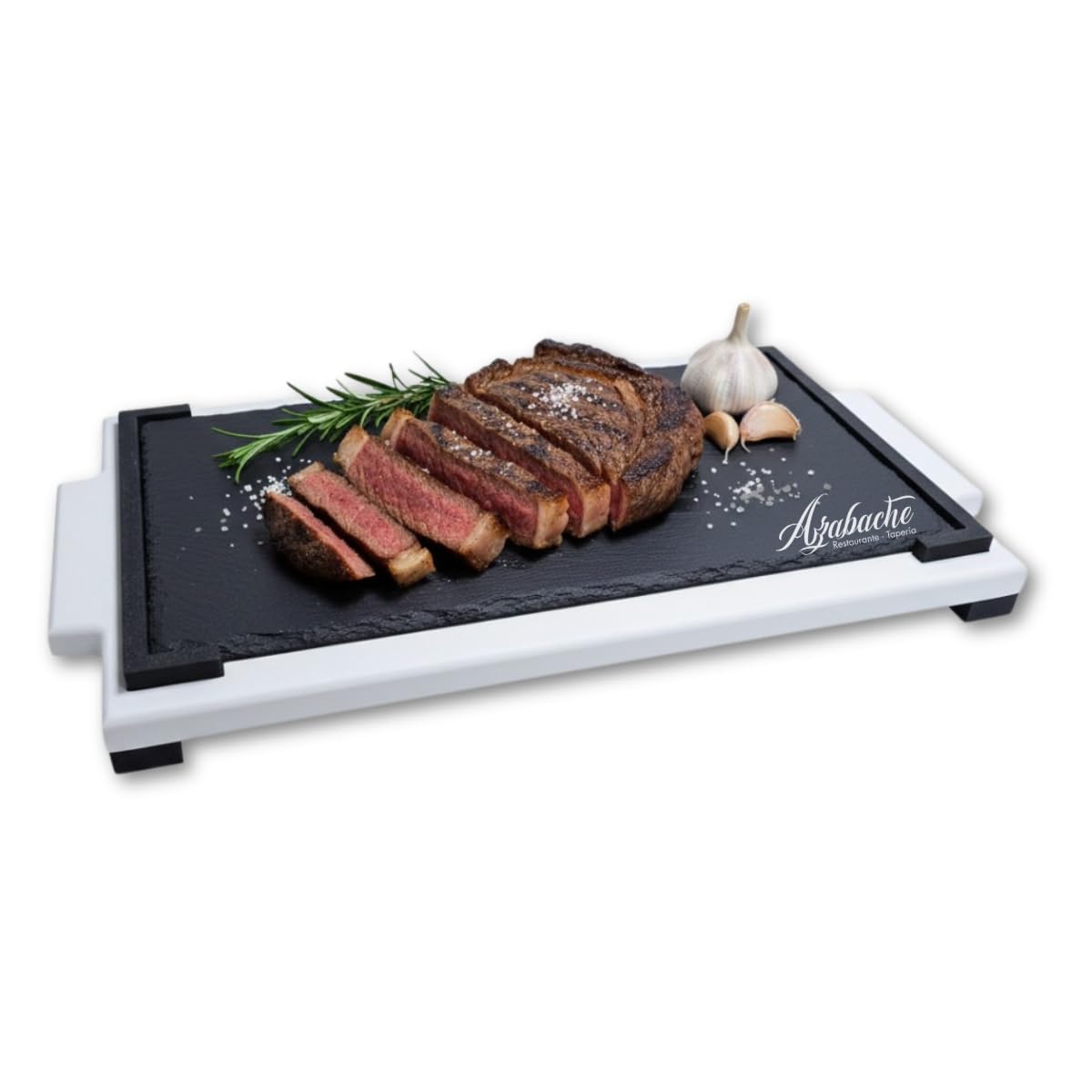 Pack de 4 Bandejas de Madera con Pizarra 20x40cm Personalizadas para Presentación de Alimentos – Elegante Tabla para Carnes, Quesos, Tapas y Entrantes