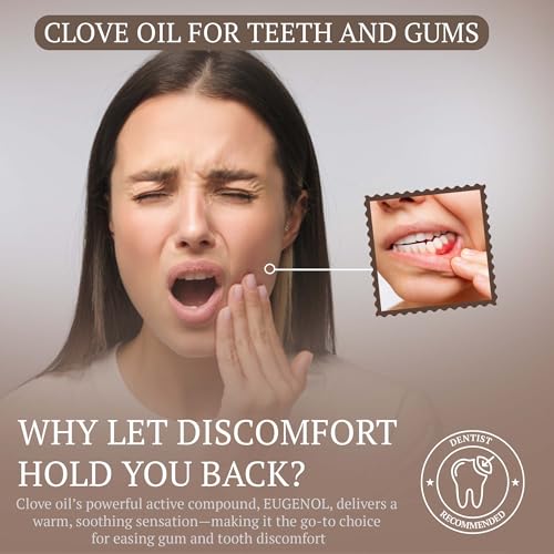 Image of Organic Clove Essential Oil - 100% Pure, USDA Certified Clove Bud Oil for Teeth & Gums, Toothache Relief, Hair Growth & Aromatherapy - Premium Cloves Oil for DIY Wellness by Fiora Naturals