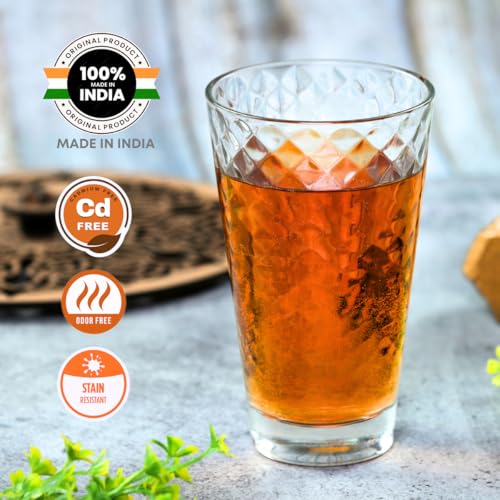 Image of Yera Classic Tumbler Set of 2, 320 ml Each | Transparent | Hot & Cold Drinks, Juice, Cocktail, Milkshake, Smoothie | Ideal for Home, Party, Restaurant, Gifting | Special Occasions