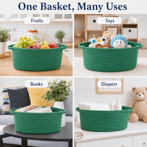 Image of Empty Gift Basket with Gift Bag & Ribbon, Woven Rope Basket, 12x8x5 inch
