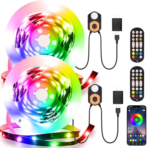 Motion Sensor LED Light Strip 19.68ft 3M*2 Sets Under Bed