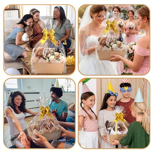 Image of Fuyoooo 8 Pack Kraft Gift Baskets Empty, 10 inch X 8 inch Scalloped with Handle
