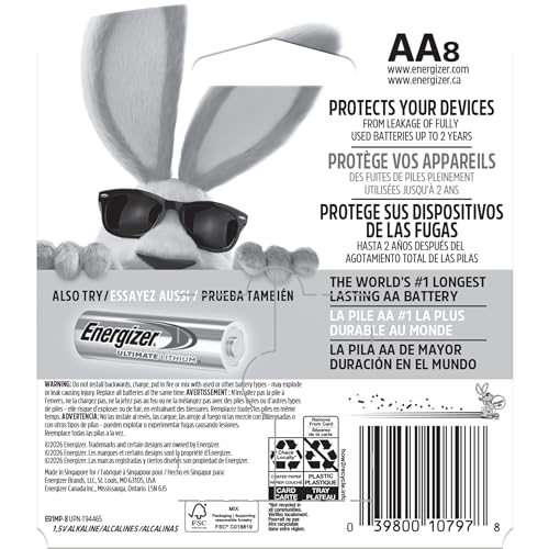 Energizer MAX AA Batteries (8 Pack), Double A Alkaline Batteries - image 8
