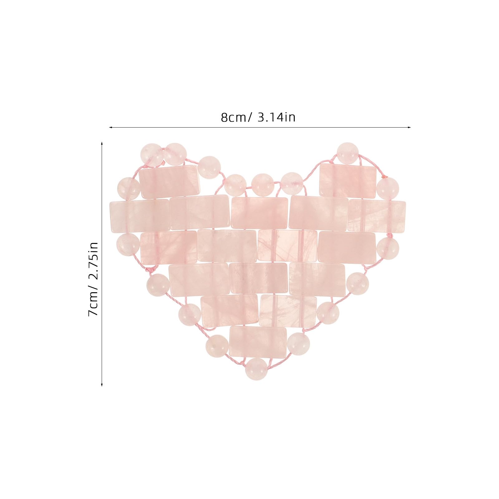 VALICLUD Maschera e Alleviare L'affaticamento degli Occhi a Forma di Cuore per Occhi in Pietra Rosa in Cristallo, Design Semplice e Bello per Rilassare