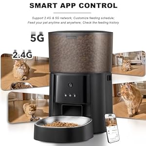 Automaticcatfeederwithcameravoiceinteractionwifiappcontrol4ldryfooddispenserforcatsdogswithfreshnesspreservationcustomfeedingtimesportionsdualpower Urban Country Home Decor Automatic cat feeder with camera voice interaction wifiapp control 4l dry food dispenser for cats dogs with freshness preservation custom feeding times portions dual power urban country home decor
