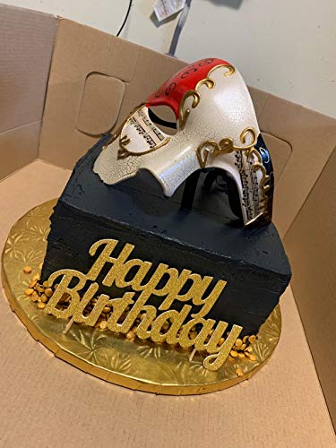 Vintage Design Half Face Men's Phantom Of The Opera Venetian Carnival Masquerade Mask (Beige & red) - Image 3