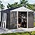 Qinchuangyuan 6x4.9 FT Outdoor Storage Shed Garden Shed with Sliding Door - Metal Shed for Garden Backyard Steel Outdoor Shed with Updated Frame Structure for Patio Lawn