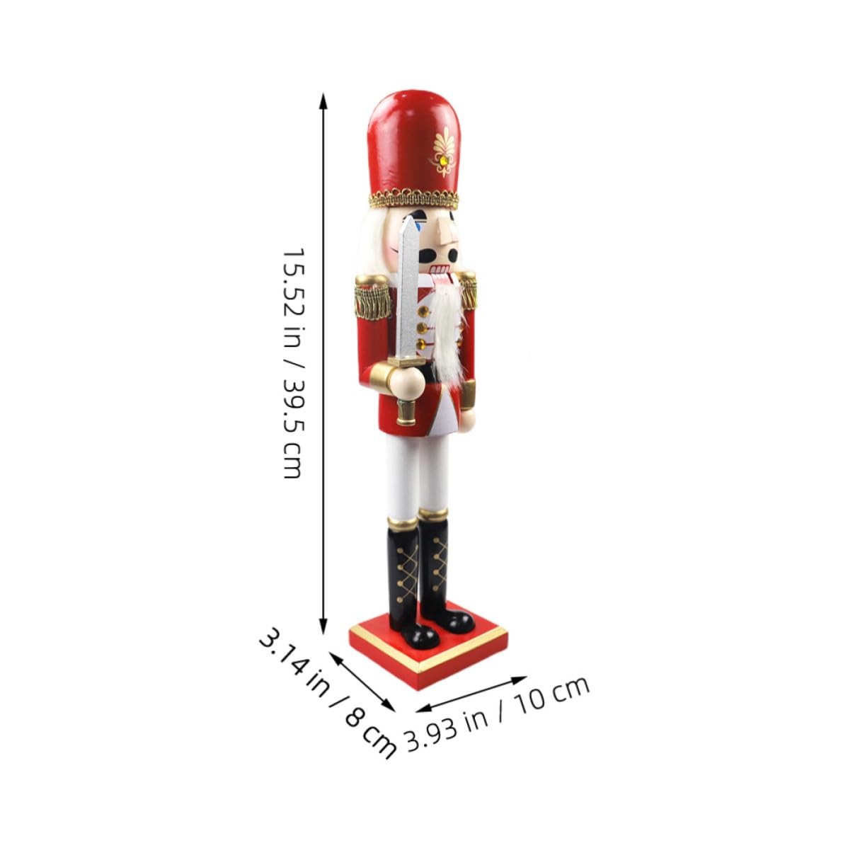 Toyvian Cascanueces de Madera Navideño Soldado para Decoración de | Figura Artesanal Delicada, Estilo, Adecuado para Navidad, Mesa y Ambiente Festivo