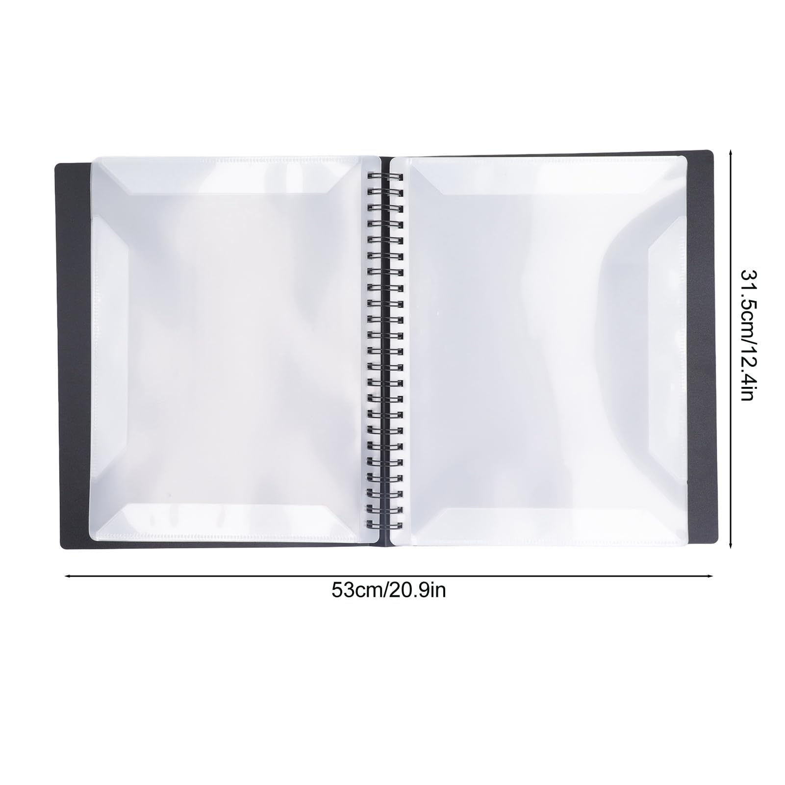 Sheet Music Binder, Dual Spring Design 60 Pages Capacity, Music Stand Viewing Angle Changeable Sheet Music A4 Size Black