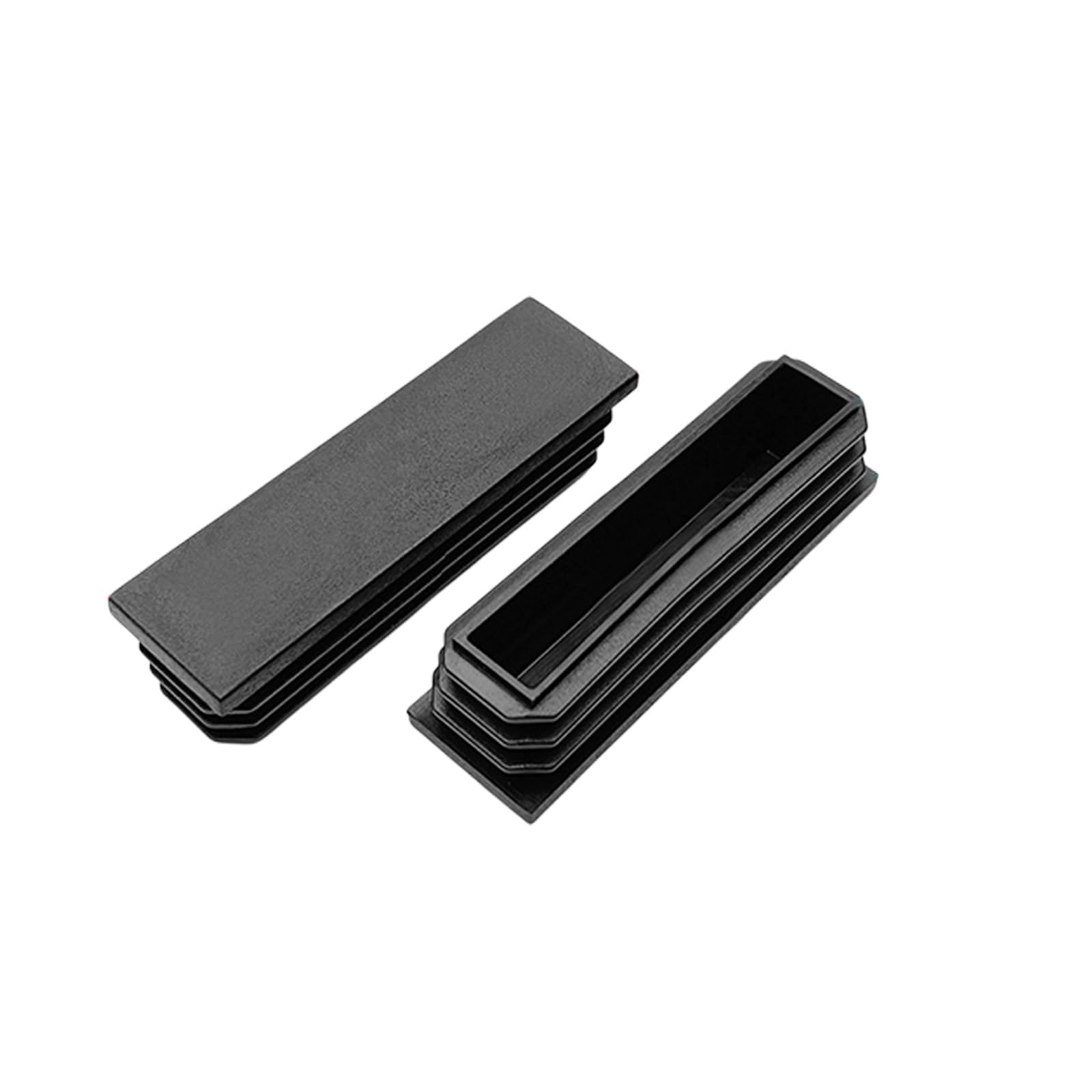12Pcs Black Rectangle Blanking End Caps Tubing End Cap Insert Blanking Stopper Pipe Tube Cap