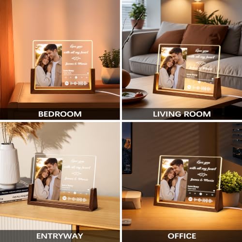 Custom Spotify Plaque With Photo Name, Personalized Gifts For Couples - Image 5