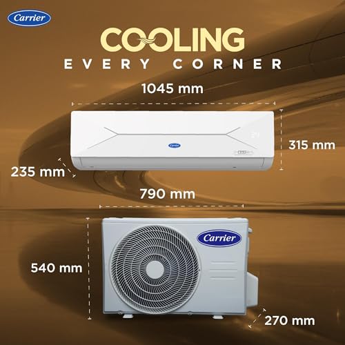Image of Carrier 2 Ton 3 Star, New Star rated, Wi-Fi Smart Flexicool Inverter Split AC (Copper, Convertible 6-in-1 with Wi-Fi with Geo-Fencing,Smart Energy Display,New star Rating, ESTER EDGE Gxi WiFi-CAI24EE3R36W0, White)