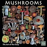 キノコ 2026年壁掛けカレンダー:菌類の芸術、30.5 cm x 30.5 cm