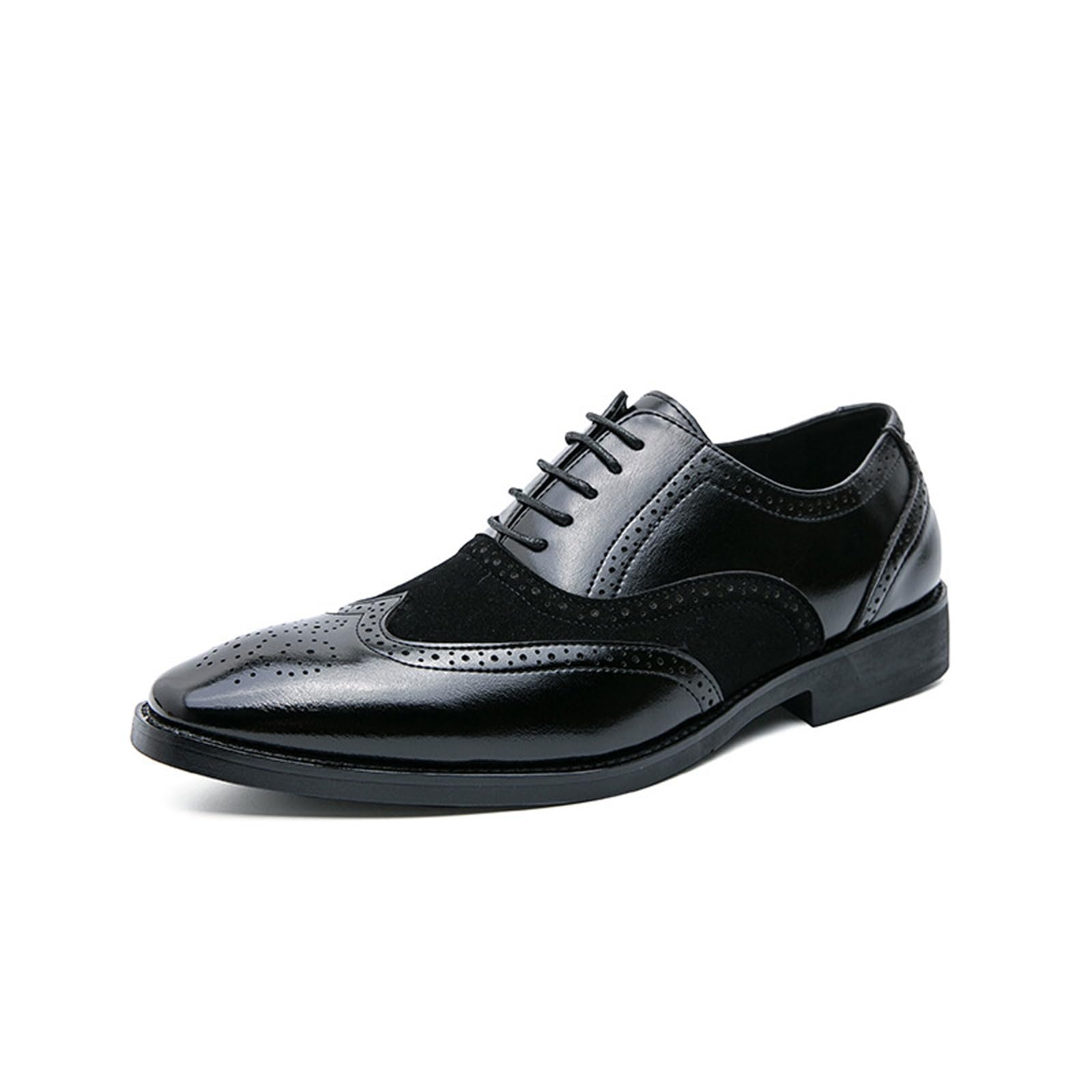 Scarpe da Lavoro retrò da Uomo Comode Classiche Stringate Oxford Brogue