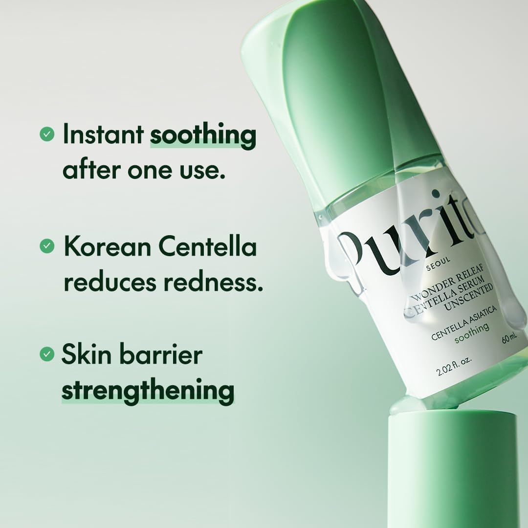 PURITO Centella Unscented Serum, Korean Centella, for All Skin Types Ampoule, Soothing, Calming - Image 3