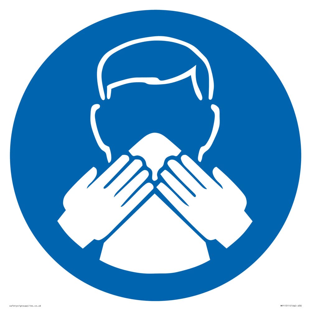 Custom Mandatory: Use a tissue Sign - 300x300mm - S30