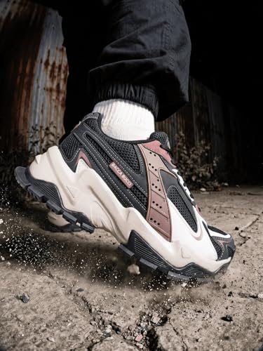 Image of Bacca Bucci HYPERMAX Men's Chunky Sneakers | Rugged Lifestyle Shoes with Mesh Upper, EVA Midsole & Heavy Grip Rubber Outsole | Streetwear, Walking & Everyday Wear