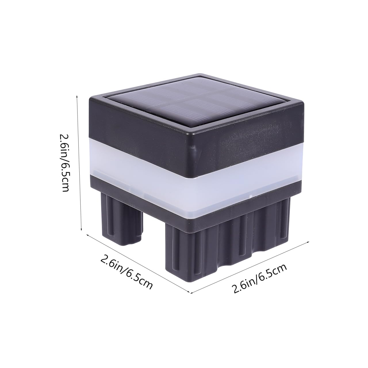 UKCOCO Solar Pfostenleuchten Outdoor IP55 Wasserdicht LED Zaunlampen für 6.5x6.5cm Pfosten Kaltweiß/Warmweiß