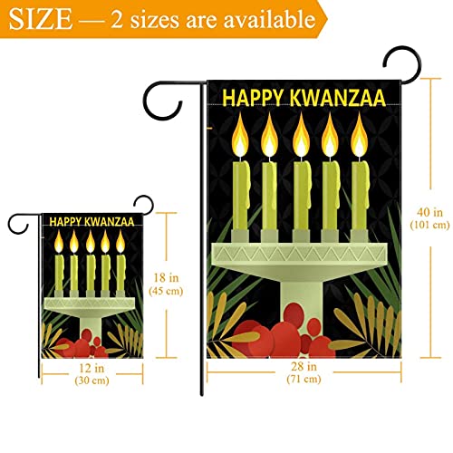 Drapeau de jardin Kwanzaa double face en textile premium haute densité - 3