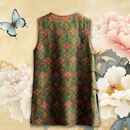 Chaleco largo de seda para mujer HangErFeng, sofisticación con nubes aromáticas 2