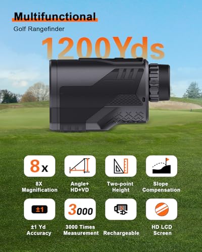 Long Hunting Range Finder 2200 Yards 8X IP65 Two Point Height Measure - image 2