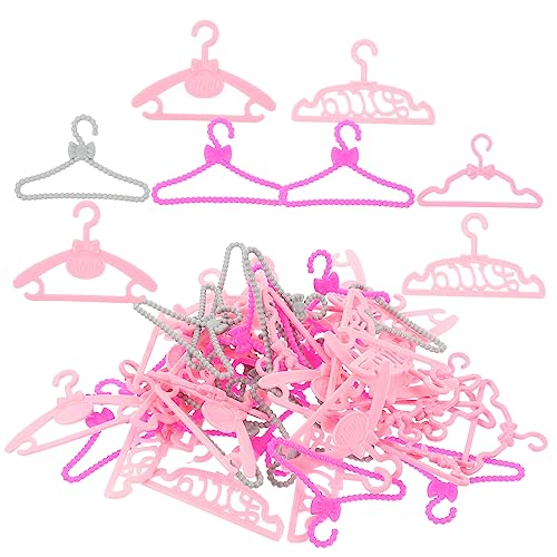 BCOATH Doll Coat Rack Plastic Doll Clothes Hanger Set Organize Mini Dolls Hanger