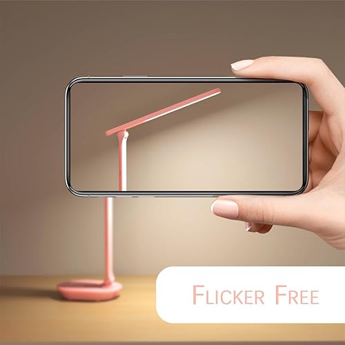 Miniatura 5 de Lámpara de escritorio LED de escritorio, 3 modos de luz de lectura con soporte para bolígrafo para dormitorio universitario, artículos esenciales,