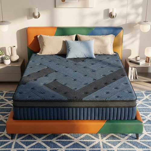 inight Queen Mattress, 12 Inch Medium Soft Hybrid, Nebulign Foam, Cloud Plush for Lightweight (