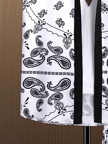 GORGLITTER Men's Beach Vacation 2 Piece Outfits Paisley Shorts Sets Rave Outfit4