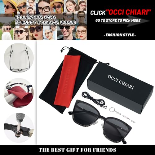 Image of OCCI CHIARI UV Blue Light Glasses for Women Fashion Cat Eye Polarized Sunglasses