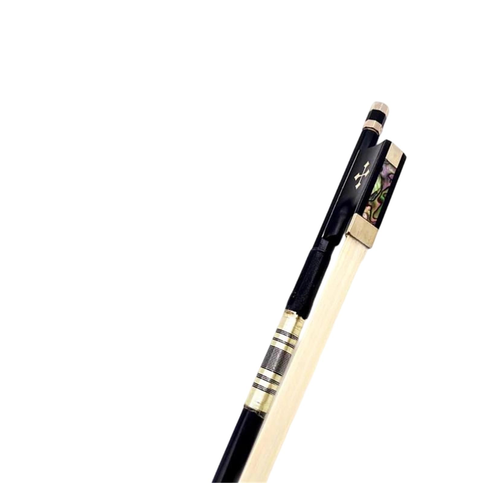 Arco Profesional De Violín 10 Uds Fuerte Profesional Negro Fibra De Carbono 4/4 3/4 1/2 1/4 Arco Violín Ébano Blanco Horesehair Cola Caballo(1-4)