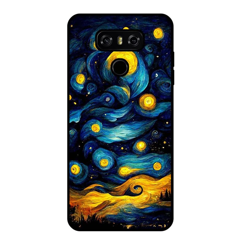 KARTXITAI Cover Compatibile con LG G6 Custodia,Protettiva per Tutto il Corpo Morbida al Tatto,Slim in Silicone TPU con Assorbimento degli Urti e Anti-Graffio - cielo stellato