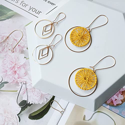 Image of Kidney Hooks for Earring Jewellery Making (Pack of 10 Pairs) (10x18mm, Gold)