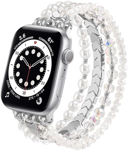 MOFREE Beaded Bracelet Compatible with Apple Watch Band 38mm/40mm...