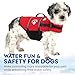 Paws Aboard Dog Life Jacket - Swimming Vest for Dogs, Adjustable, Reflective, Comfortable, Multiple Colors, Patterns, XX-Small to Extra Large Dog Swim Vest with Handle (Red, Small)