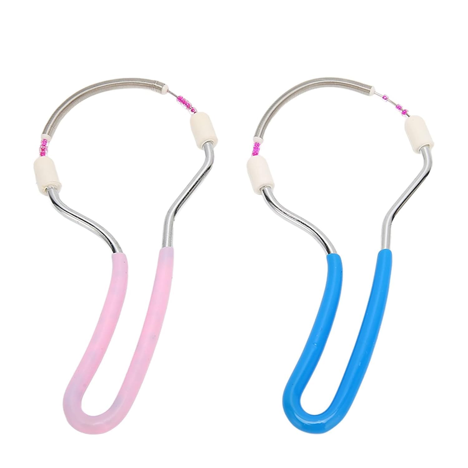 credex facial hair remover for women, spring threading tool (pack of 2) | upper lip, chin & face hair removal, portable manual epilator, peach fuzz & fine facial hair, reusable beauty tool