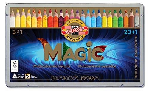 Koh-I-Noor Magic Jumbo kleurpotloden, driehoekig, meerkleurig, 24 stuks