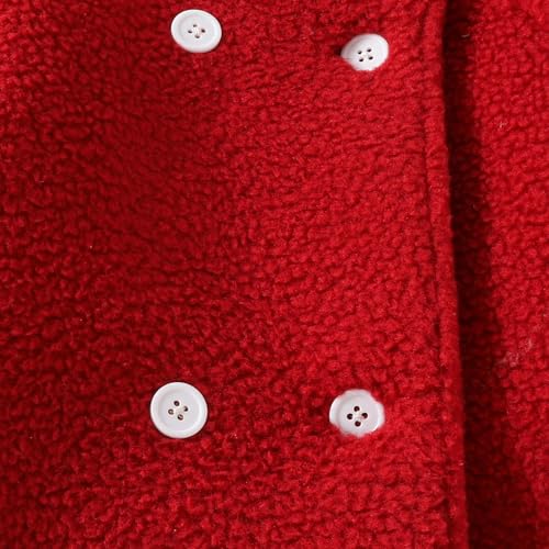 Kids Girls Button Down Fleece Hooded Coat Bear Ears Brushed Long Sleeve Jacket Cute Fall Winter Clothes for Little Girls3