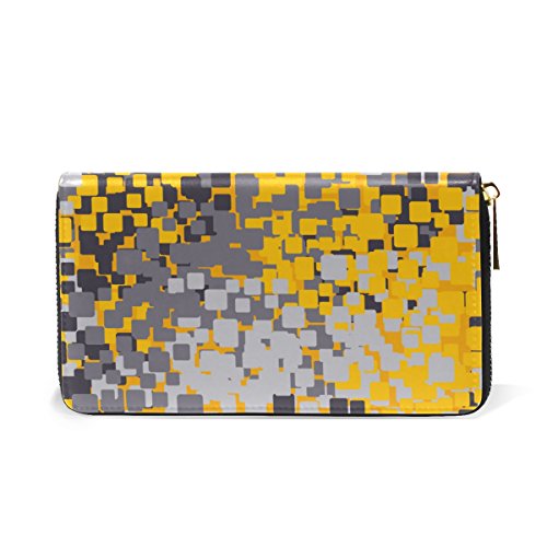 U LIFE Geometric Mosaic Marble Stone Polka Dots Wallets Purse Cash Card Holder Case Leather - Image 3