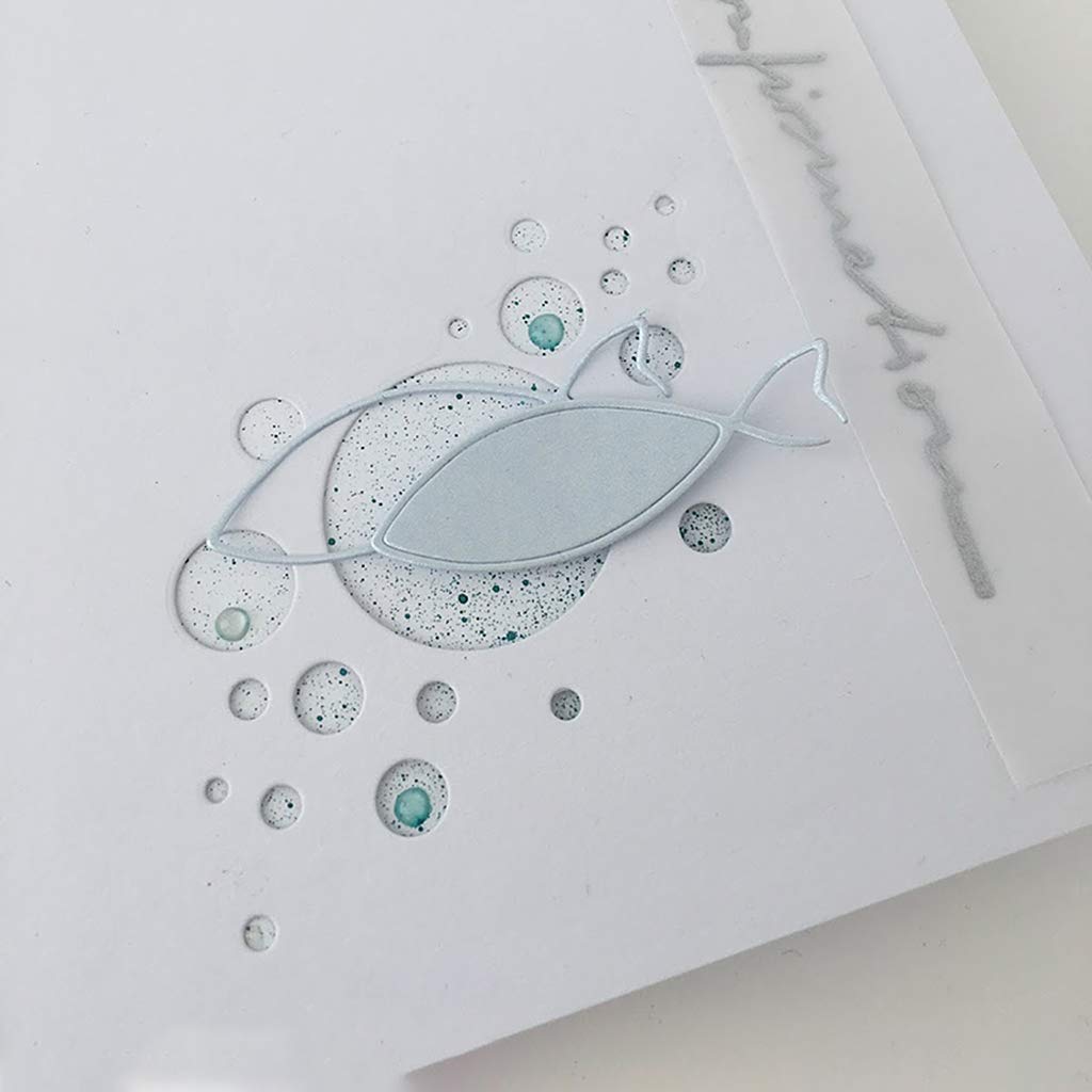 Fisch-Stanzschablone Aus Metall – Für Karten, Scrapbooking, DIY (ca. 8x6 Cm)