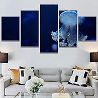 SIGNWIN 5 Panel Canvas Wall Art Light Float for Home Decorations Ready to Hang - 60
