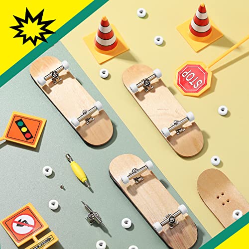 Zhehao 8 Pcs Fingerboard Wheels Trucks Set CNC with Tool 34 mm Deck, White - image 4