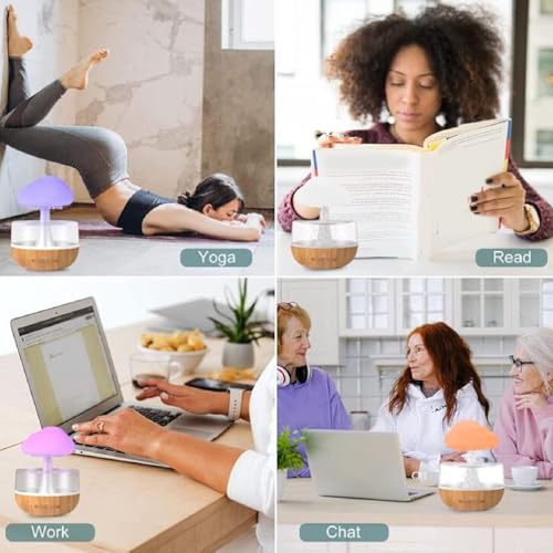 Humidificador Pssopp con difusor de aromas y luz LED miniatura 5