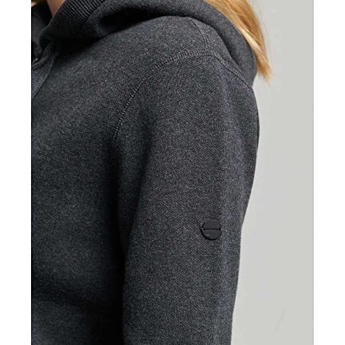 Superdry Womens Essential Organic Cotton Zip Hoodie, Organic Cotton Tar Mega Marl Size 8 #TOP4