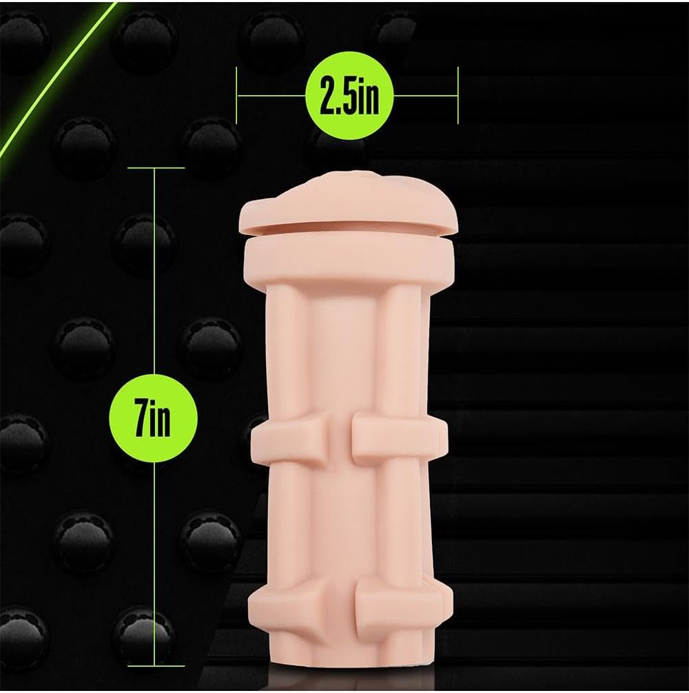 Blush M for Men 7" Soft & Wet Self Lubricating Butt Pussy Stroker w/Pleasure Ridges - PerfectFlo Realistic Masturbator Cup Mimic Ultra Soft Real Skin, Open Ended - Adult Sex Toys for Men - (Vanilla)