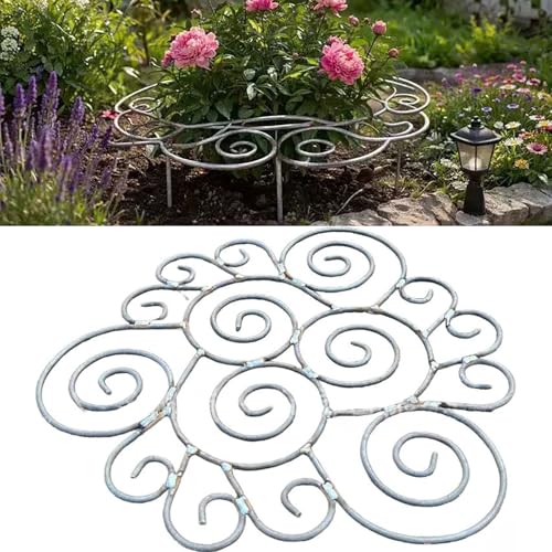 Pfingstrosen Halterung Wetterfest Metallrahmen PflanzenstüTze FüR Pfingstrosen Dekorative Pfingstrosen Halterung FüR Schwere Blueten Pfingstrosen Rosen Blumenbeete Garten Hinterhof Terrasse (45CM)