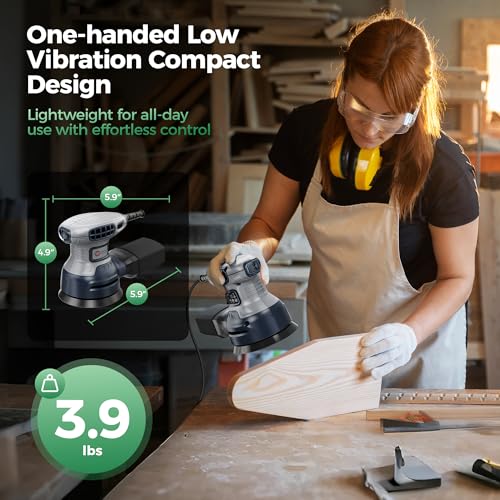 5-Inch Random Orbital Sander with Brake