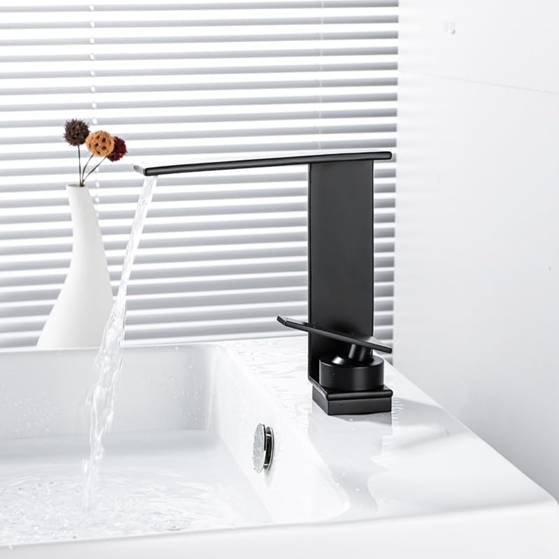 Robinet de lavabo cascade eau chaude froide mitigeur de vasque